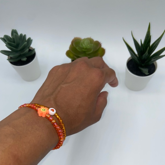 Handmade Trendy Y2K Inspired Glass Seed Bead Bracelet Set - Picture 8 of 8